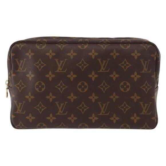 Authentic LOUIS VUITTON Monogram Trousse Toilette 28 Clutch Bag bst288-120225 - Picture 1 of 16